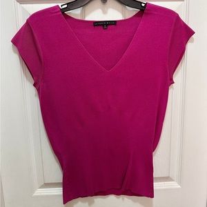 Antonio Melani Pink Sweater Blouse Size M